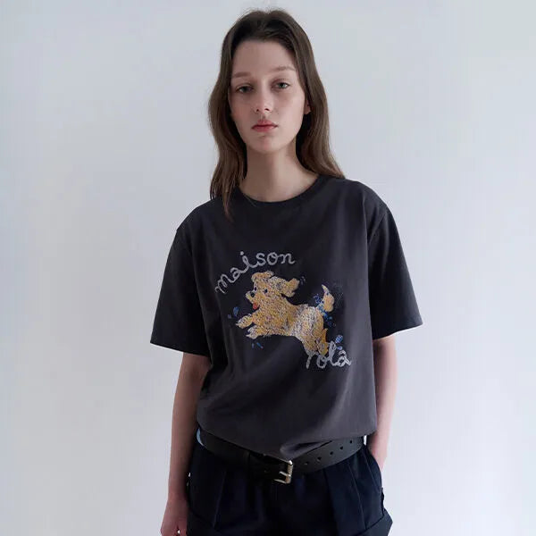Rolarola Puppy Friends T-Shirt Charcoal (Instock)