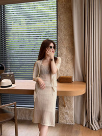 Kelly Designs : Tenue haut et jupe style "Old Money" (En stock)