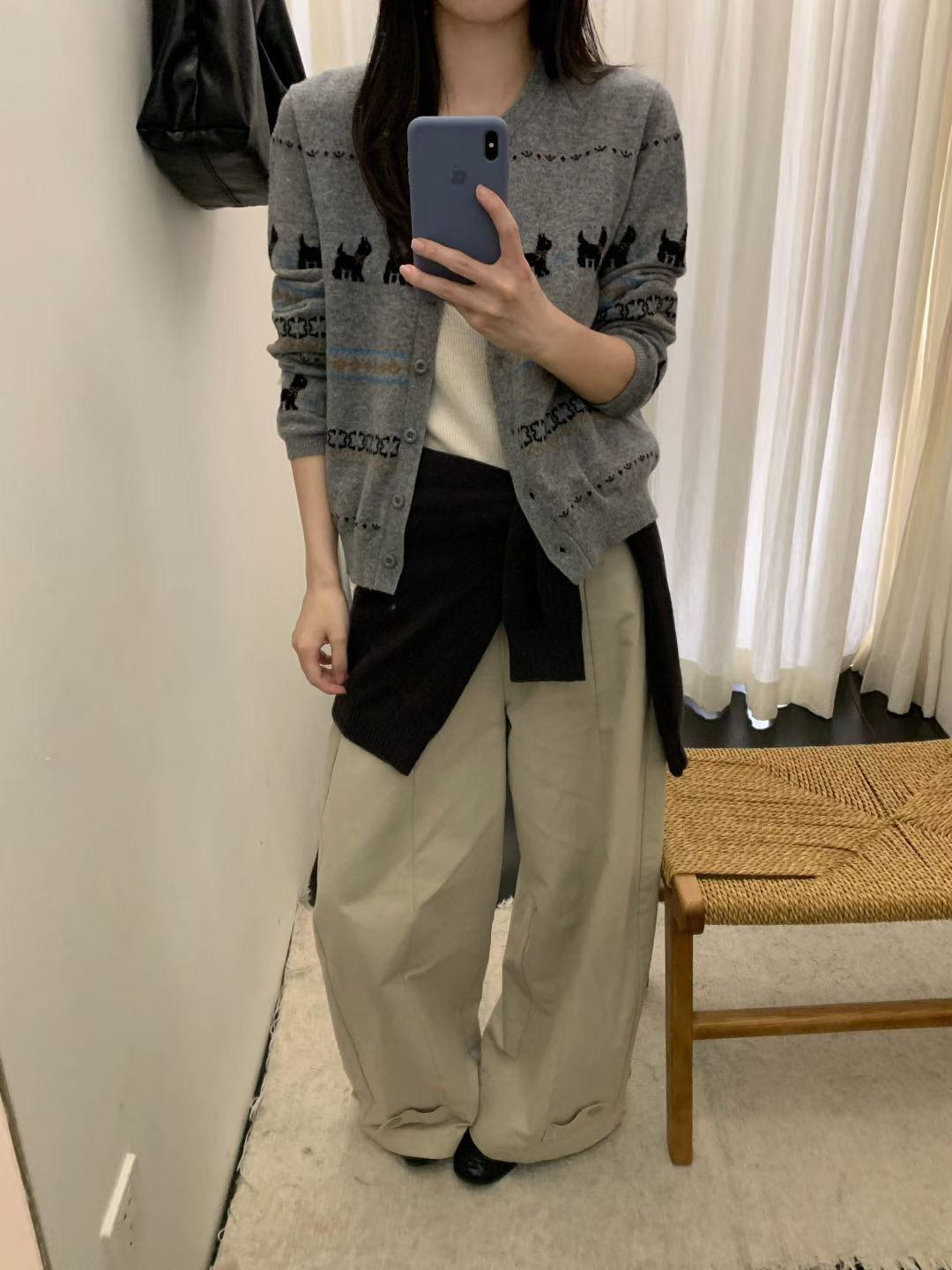 Kelly Designs Puppies Grey Wool Cardigan (Instock)