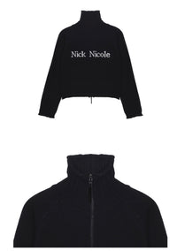 Korean Collection Nick Nicole Jaquard Knit Cardigan-Black (Instock)