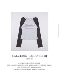 Rolarola Vintage Logo Raglan Tshirt M/WH+CH Set (Instock)
