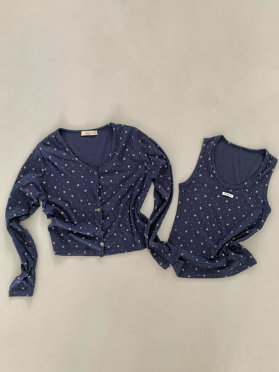 Korean APM Collection Tank Top & Cardigan Set(Instock)
