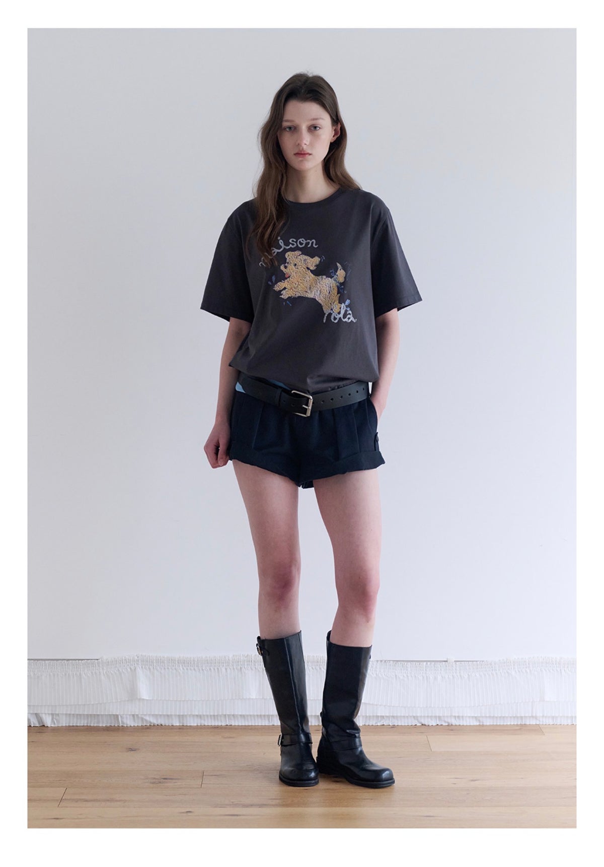 Rolarola Puppy Friends T-Shirt Charcoal (Instock)