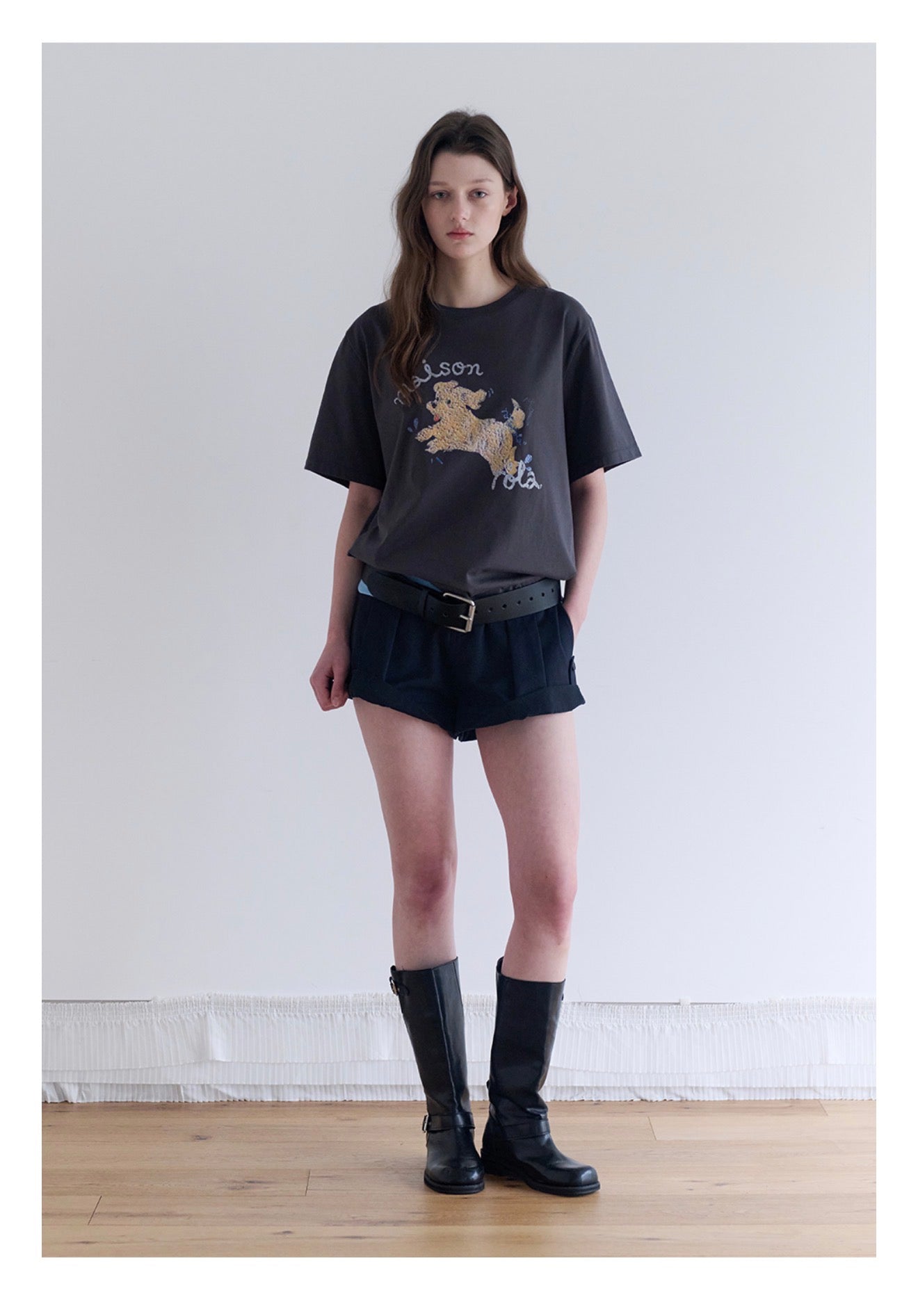 Rolarola Puppy Friends T-Shirt Charcoal (Instock)