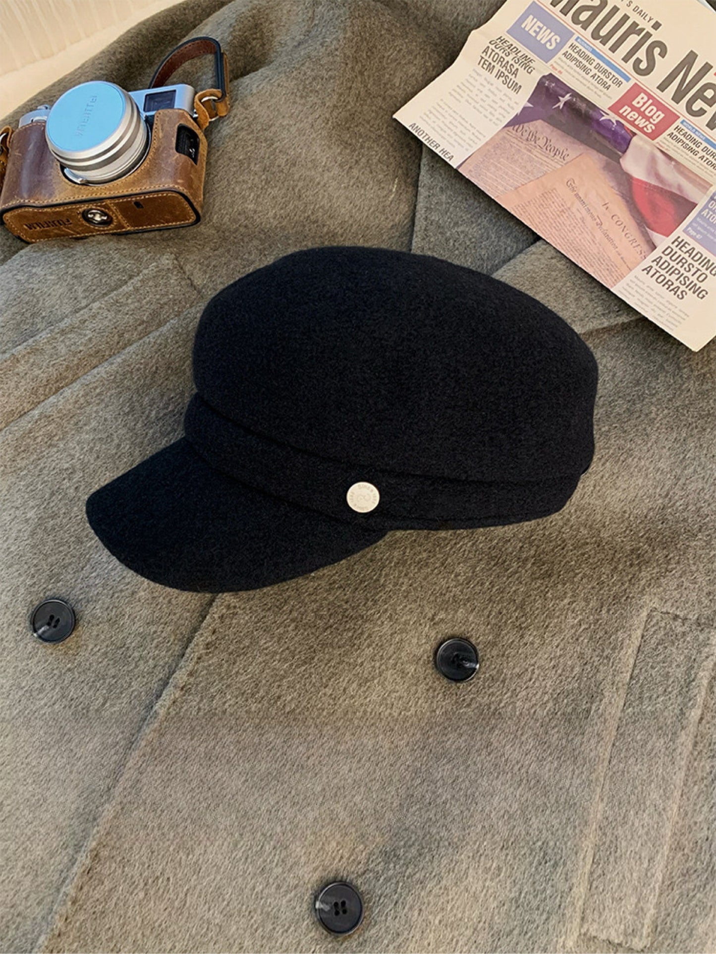 Kelly Designs Wool Blend Newsboy Painter Cap (Instock)