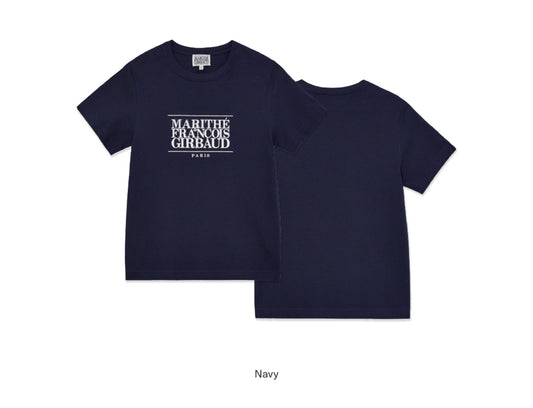 Marithe W CLASSIC LOGO TEE Navy (Instock)