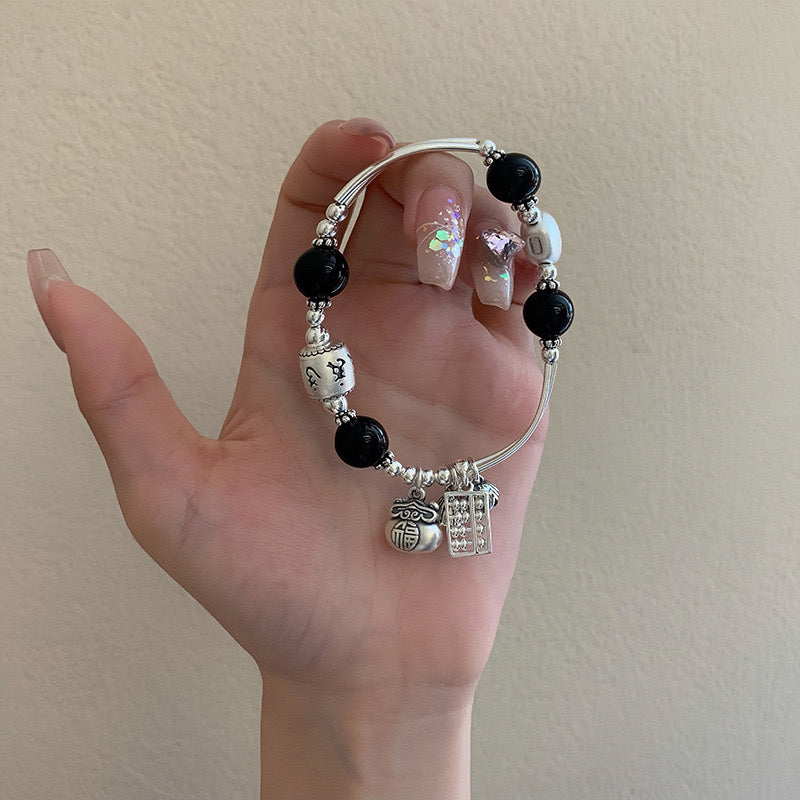 Kelly Designs Black Onyx Abacus Bracelet (Instock)