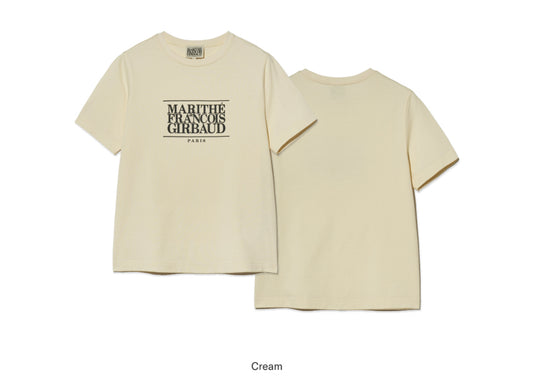 Marithe W CLASSIC LOGO TEE Light Beige(Instock)