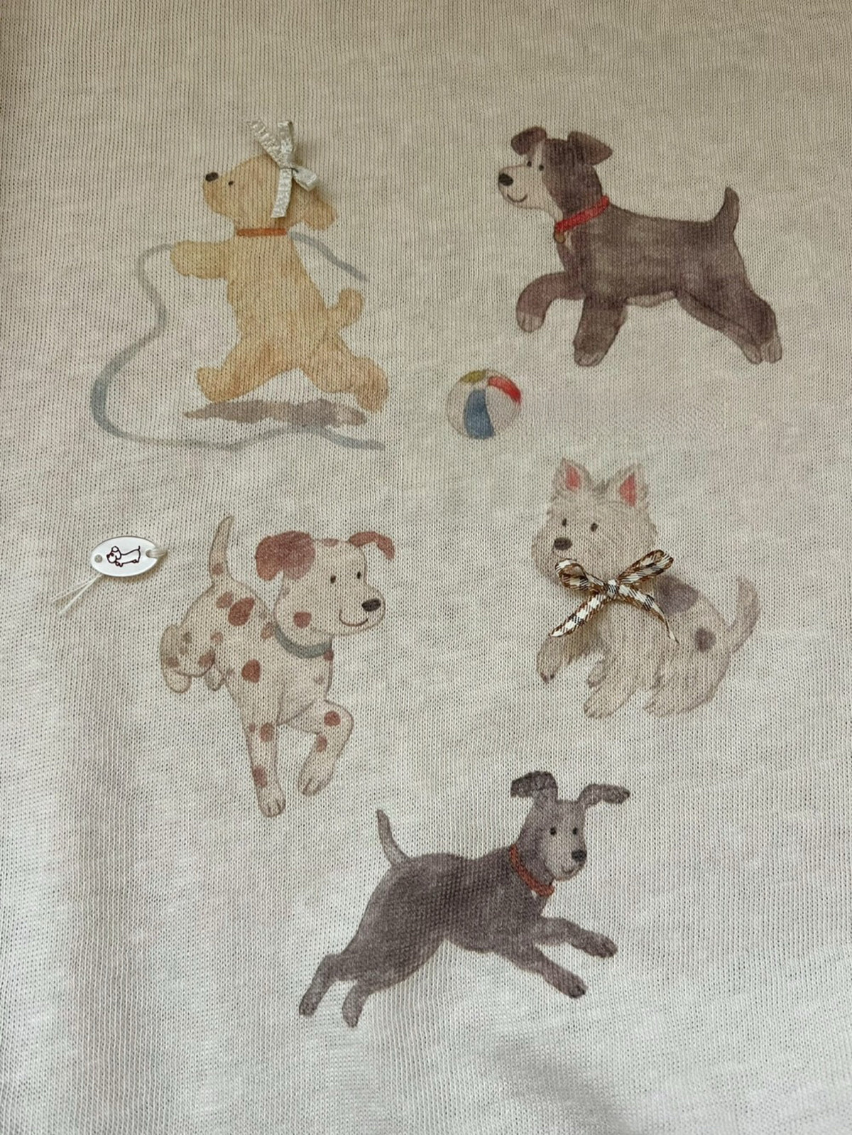 Kelly Designs Lace Layer Puppies Off Shoulder Top (Instock)