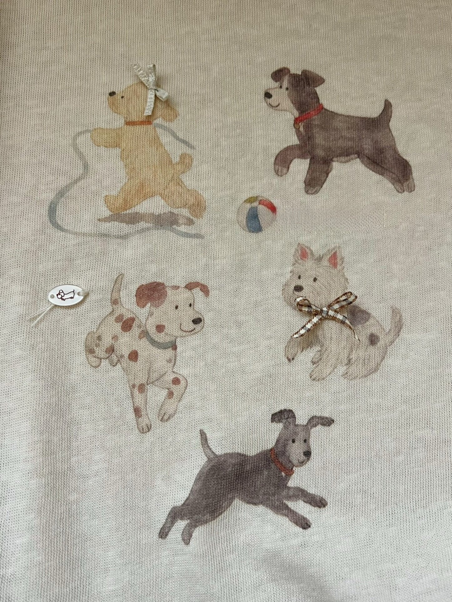 Kelly Designs Lace Layer Puppies Off Shoulder Top (Instock)