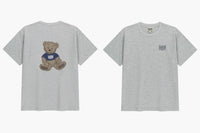 Marithe DOODLE BEAR TEE heather grey (Instock)