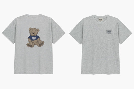 Marithe DOODLE BEAR TEE heather gray (Instock)