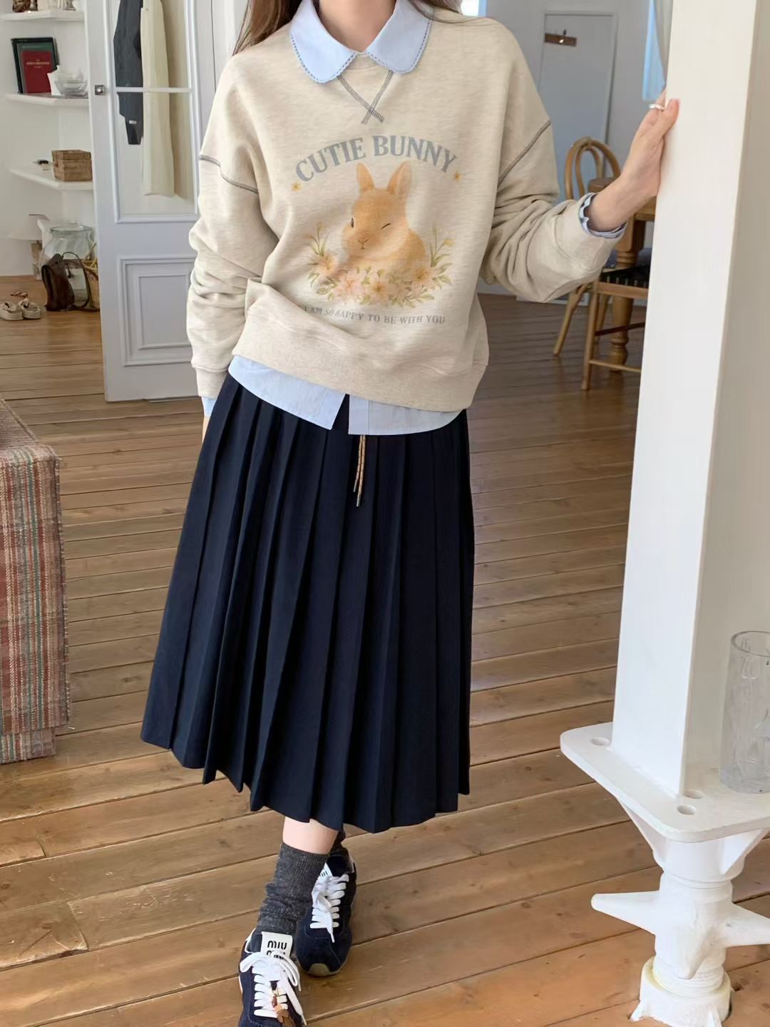 Korean APM Collection 2 Colors Bunnies Sweater (Instock)