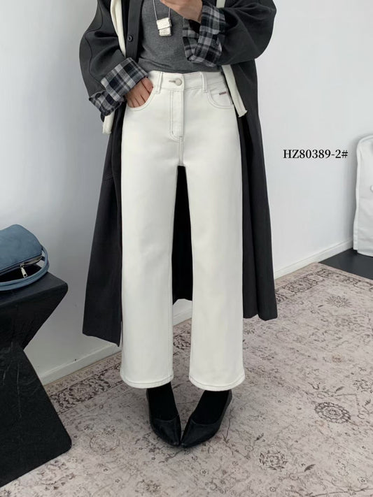 Kelly Designs Straight White Napping Jeans (Instock)