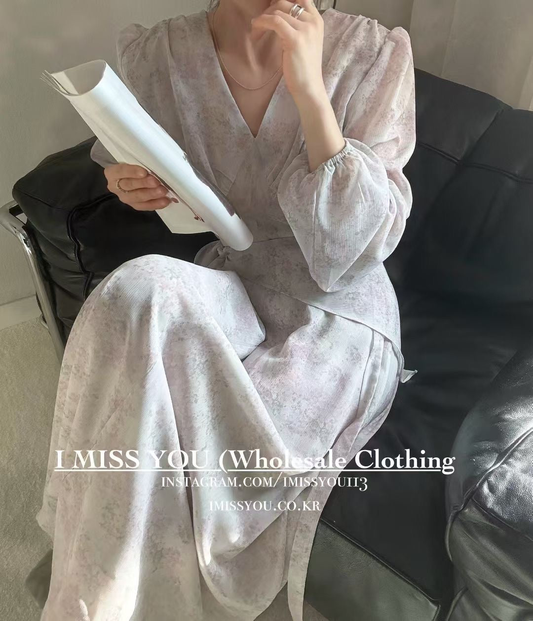 Korean APM Collection I Miss You Purple Dress (Instock)