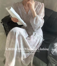 Korean APM Collection I Miss You Purple Dress (Instock)