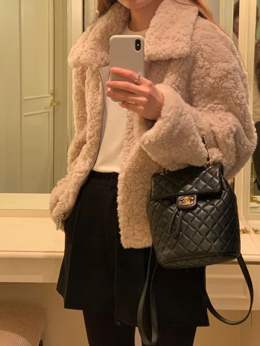 Korean APM Collection Ounce Faux Fur Zip Up Jacket (Preorder)