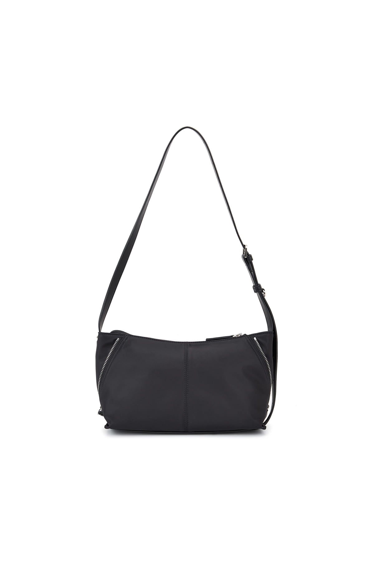 Matin Kim SIDE ZIPPER FABRIC TWO WAY BAG IN BLACK (instock)
