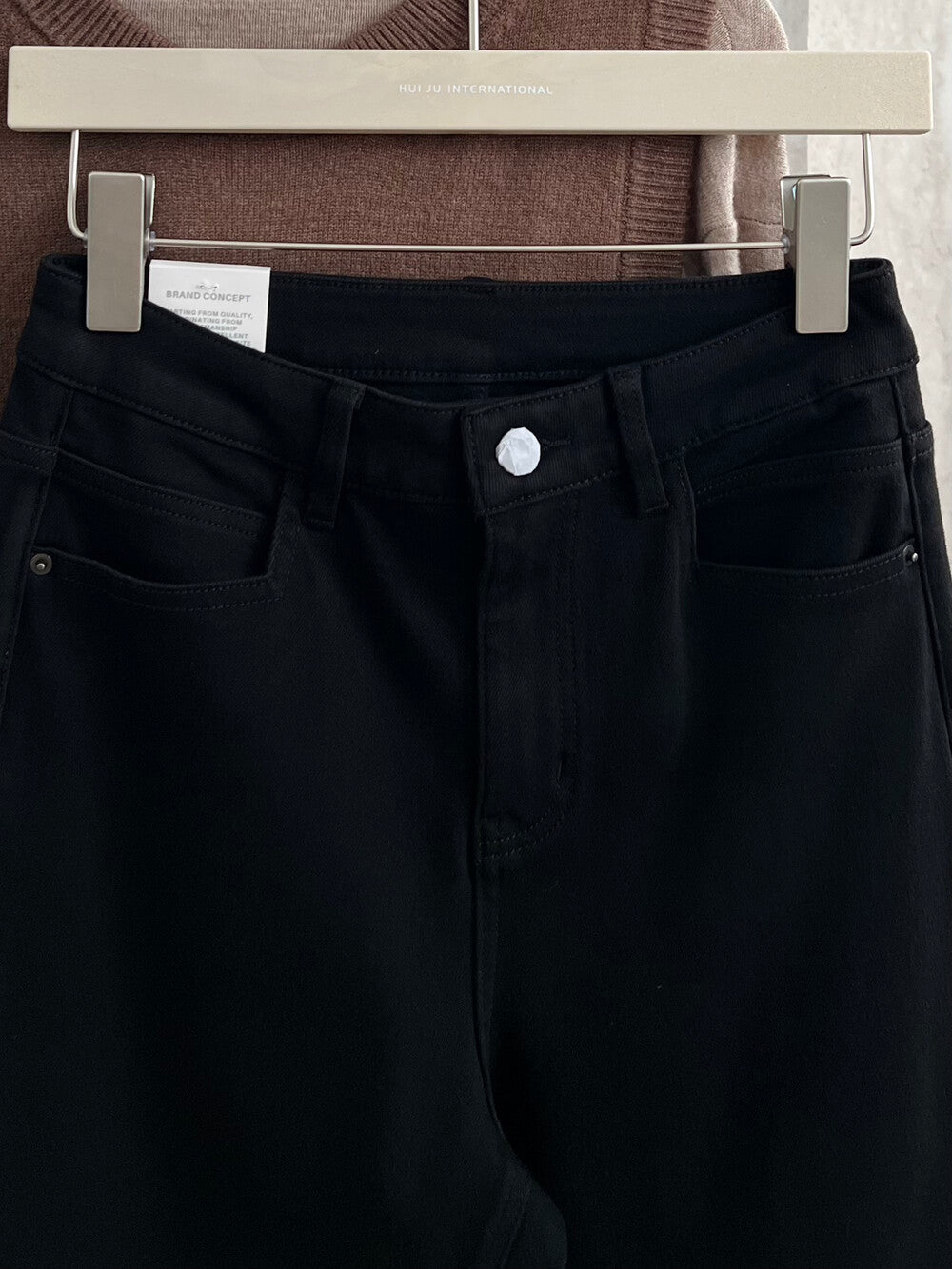 Kelly Designs Straight Black Napping Jeans (Instock)