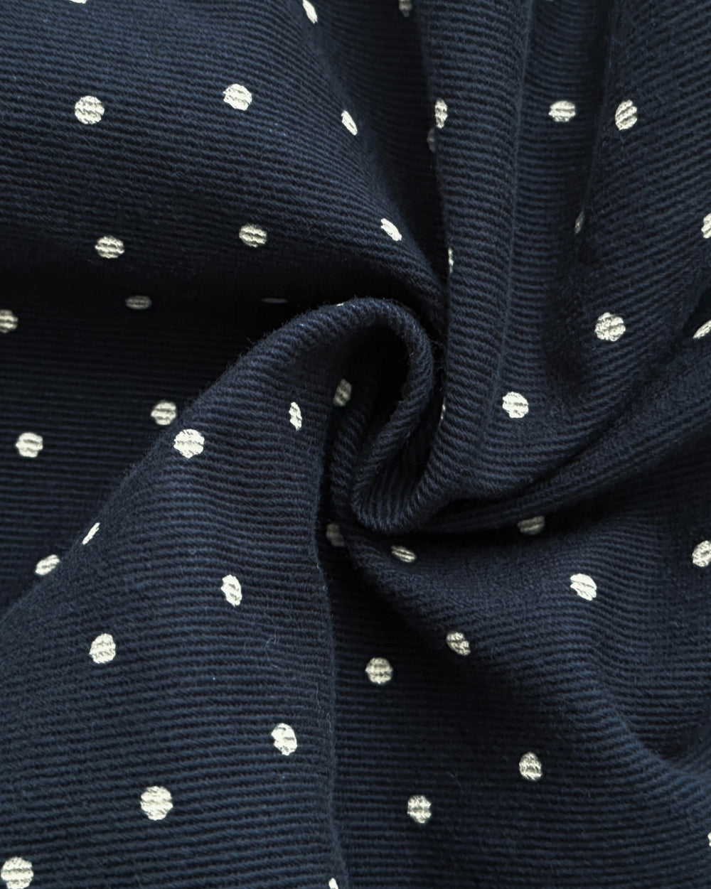 Korean ROBE:L Navy Polka Dot Wide-Leg Pants (Instock)
