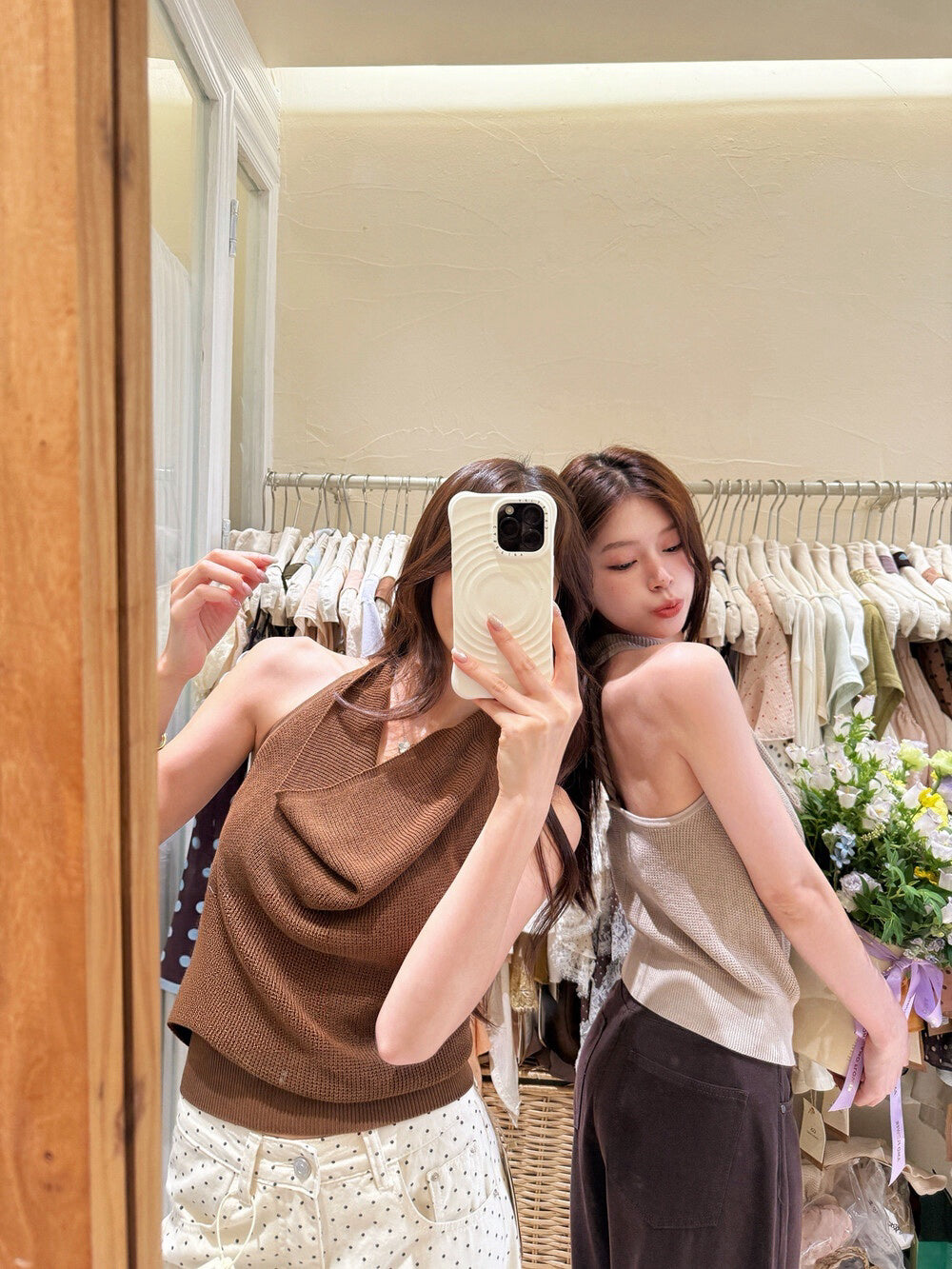 Kelly Designs Knitted halter neck vest- 4 Colors (Instock)