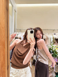 Kelly Designs Knitted halter neck vest- 4 Colors (Instock)