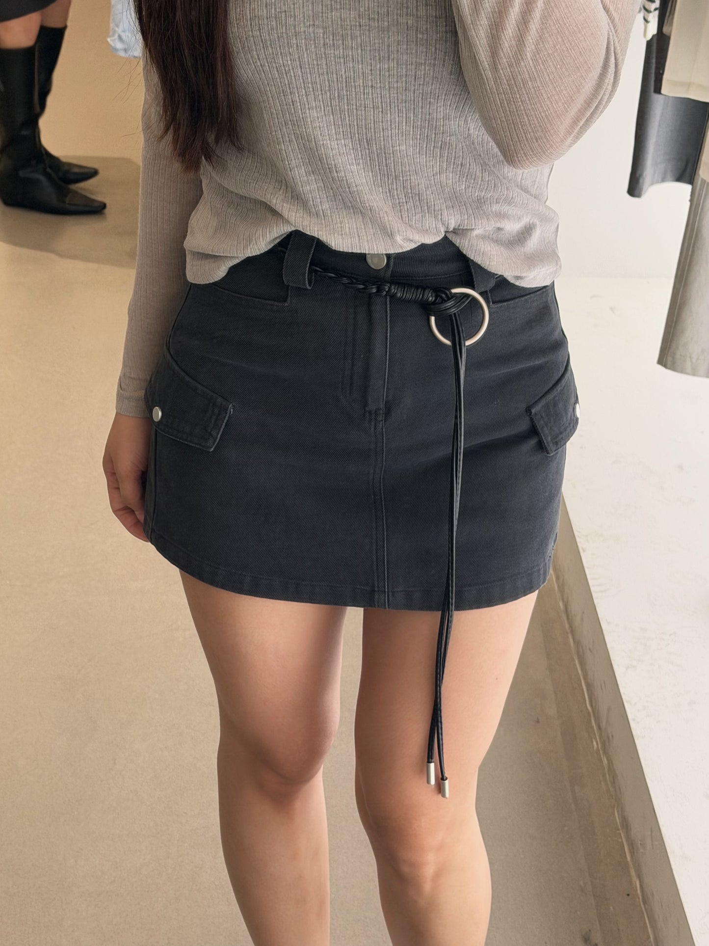 Kelly Designs Khaki Skirt Shorts With Belt (Instock)