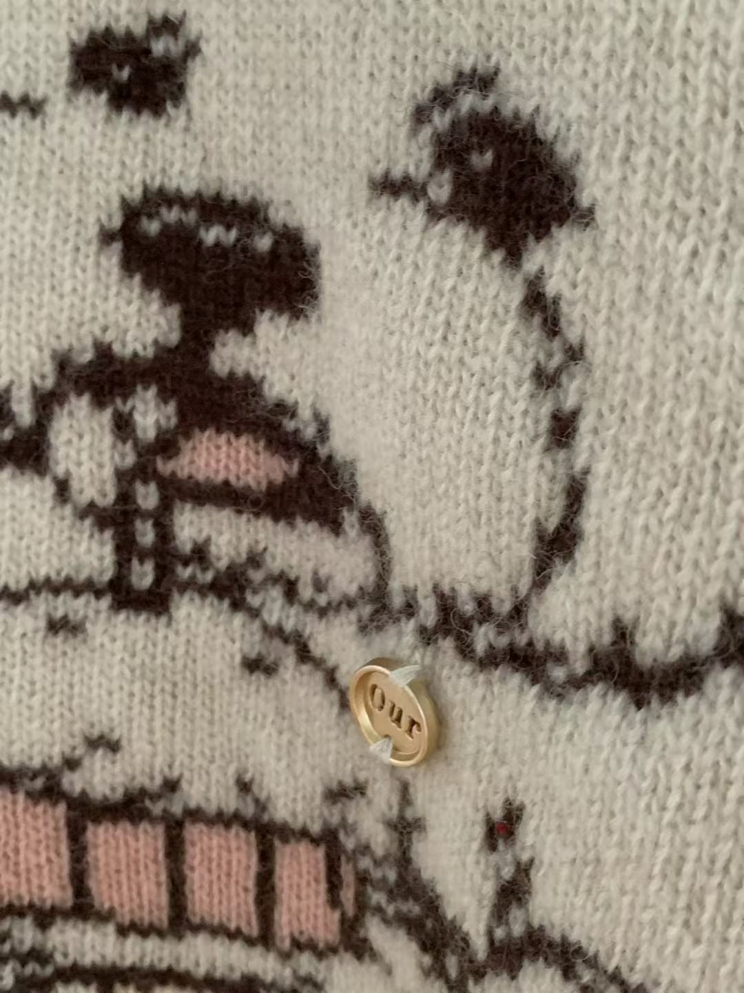 Korean APM Collection Three Colors Puppy Knit Sweater (Instock)