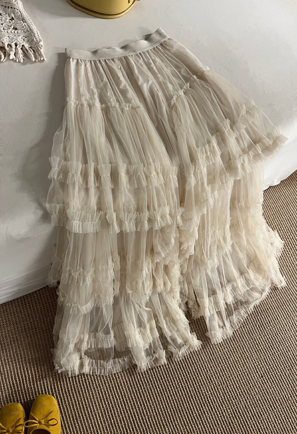 Kelly Designs Layer Beige Skirt & Top (Instock)