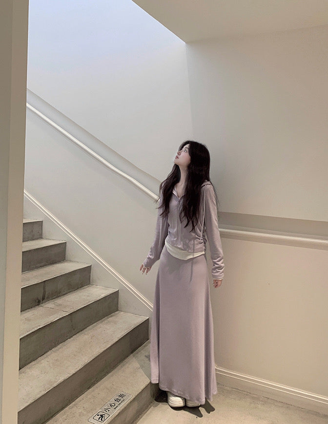 Kelly Designs 3-Piece Casual Set –Jacket,  Shirt, & Long Skirt (Instock)