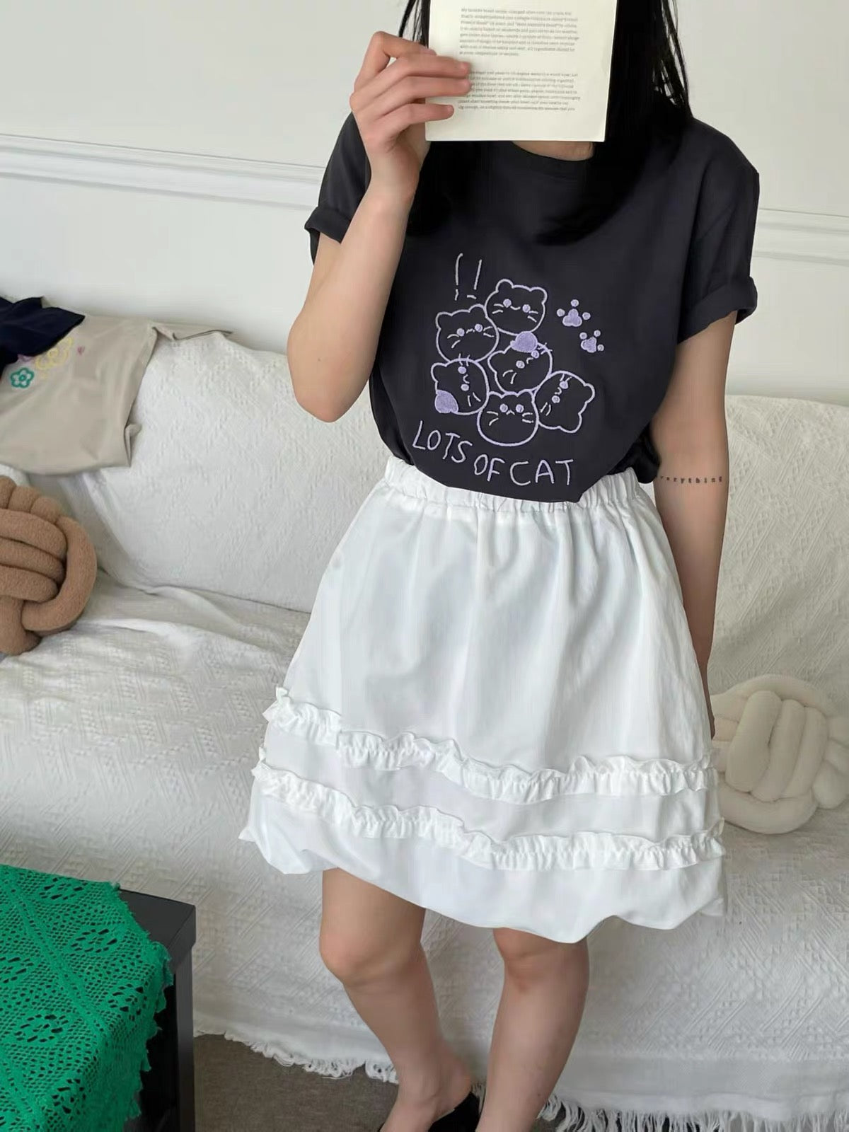 Korean APM Collection Cartoons Black Tshirt (Instock)