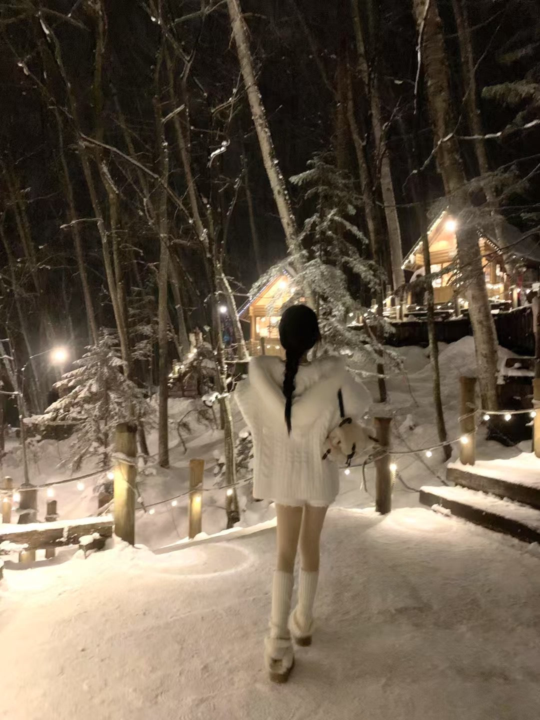 Kelly Designs Fox Fur White Mid Length Cardigan (Instock)