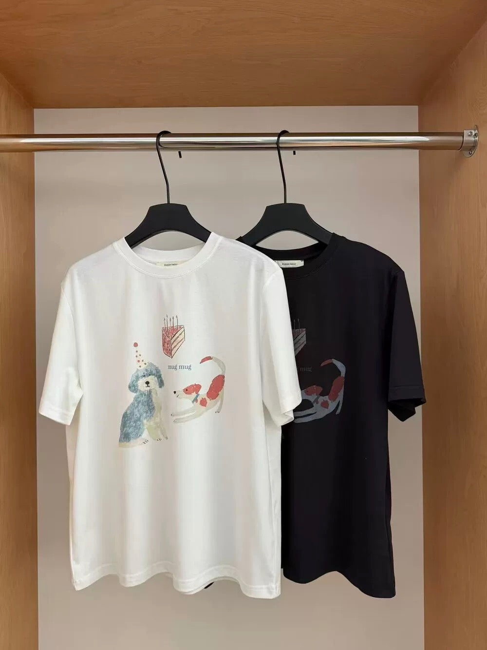 Kelly Designs Oversize Puppy White TShirt (Instock)