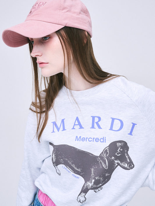 Mardi Mercredi SWEATSHIRT RAGLAN DDANJI_HEATHER PURPLE (Preorder)