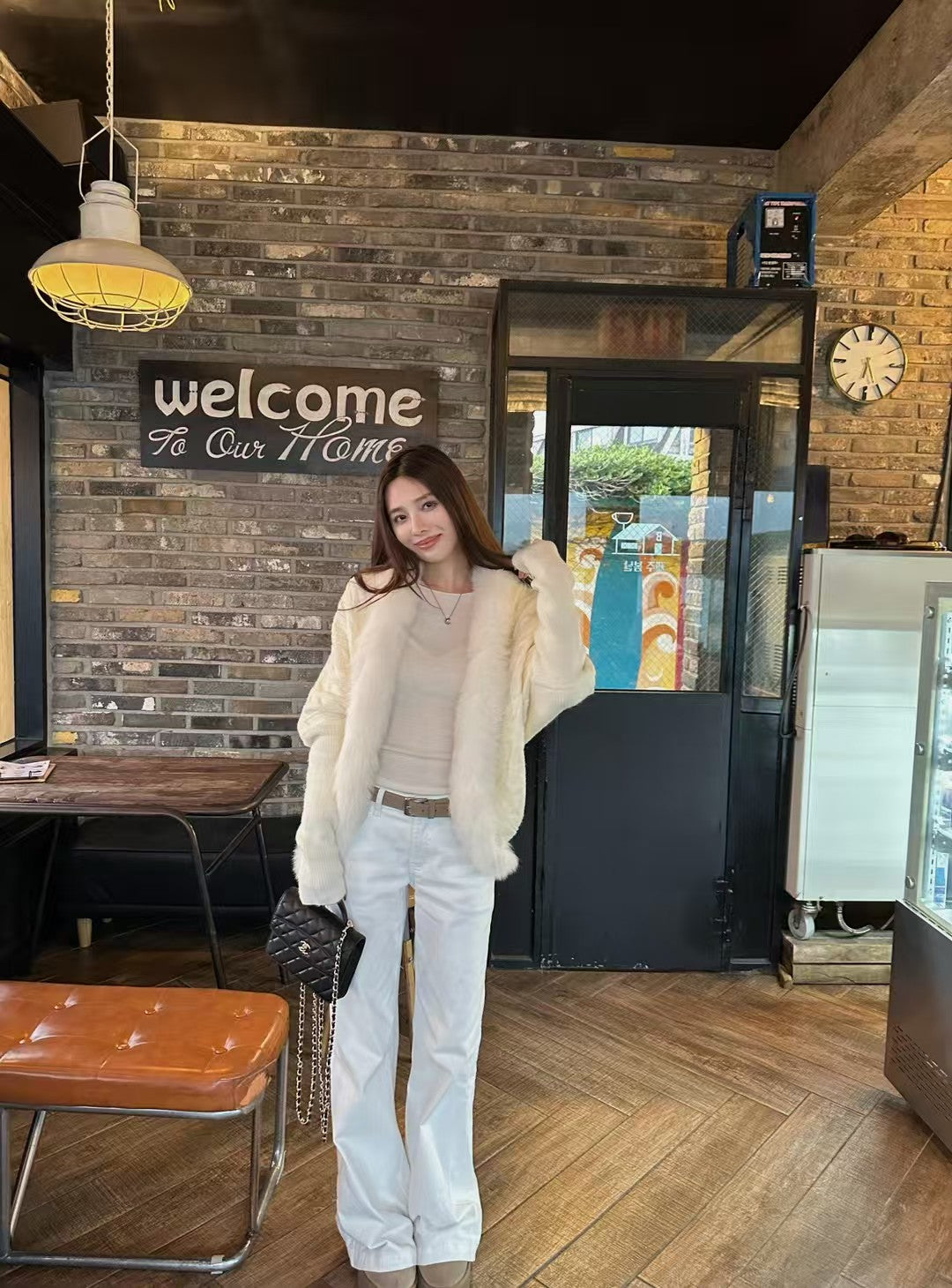 Kelly Designs 2 colors Fox Fur Cardigan (Instock)