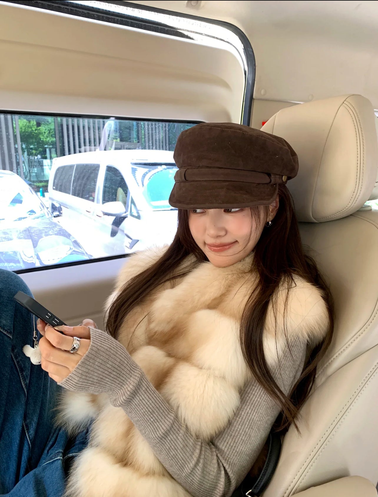 Kelly Designs Fox Fur Vest 2 colors Jacket (Instock)