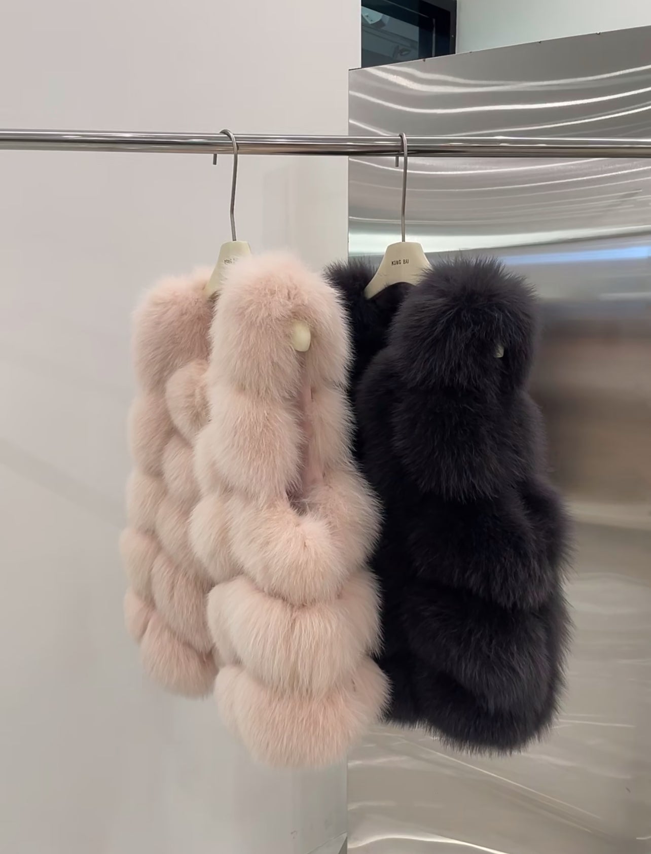 Kelly Designs Fox Fur Vest Jacket-2 Colors (Instock)