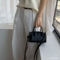 Korean APM Collection BUCKS&LEATHER Black Leather Bag (Preorder)