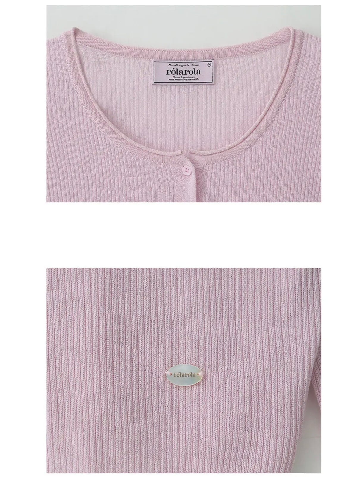 ROLAROLA Basic Linen Cardigan Pink (Instock)