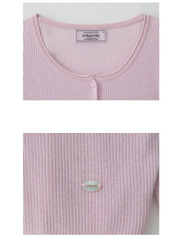 ROLAROLA Basic Linen Cardigan Pink (Instock)