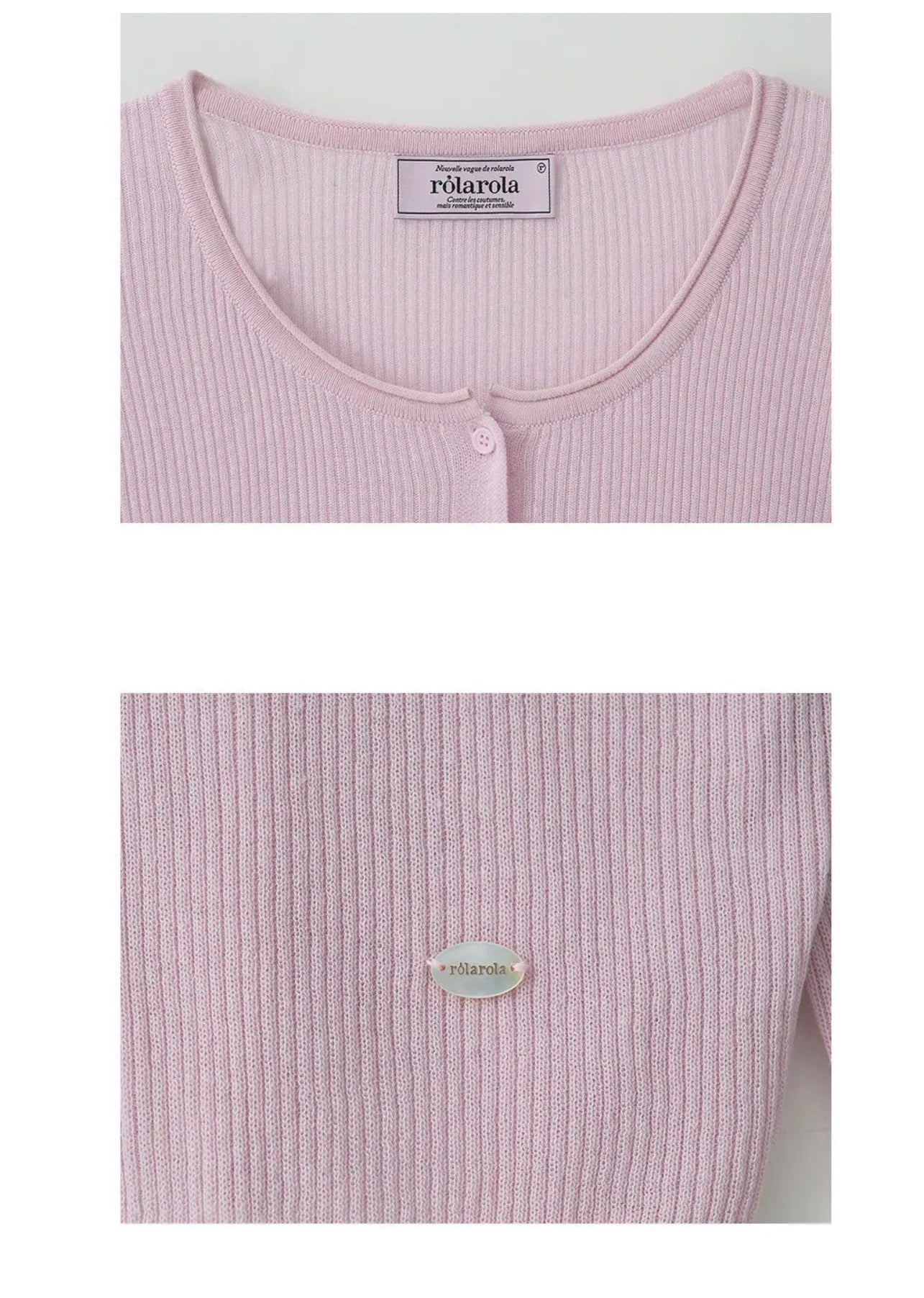 ROLAROLA Basic Linen Cardigan Pink (Instock)