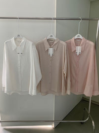 Korean APM Collection Spring Shirt-Khaki/Pink (Instock)