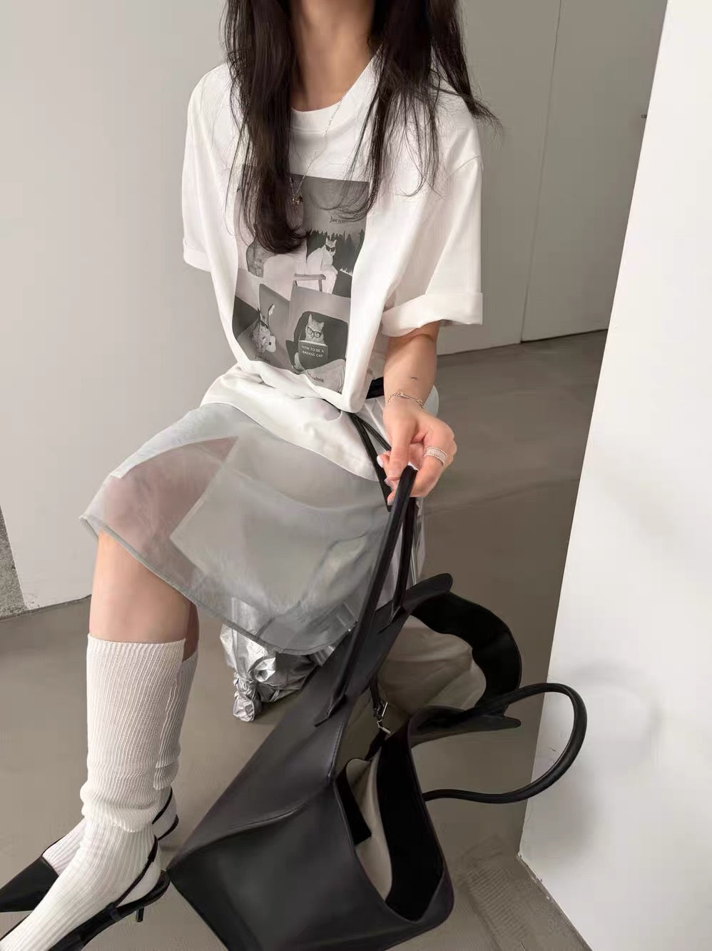 Korean APM Collection Cartoons White Tshirt (Instock)