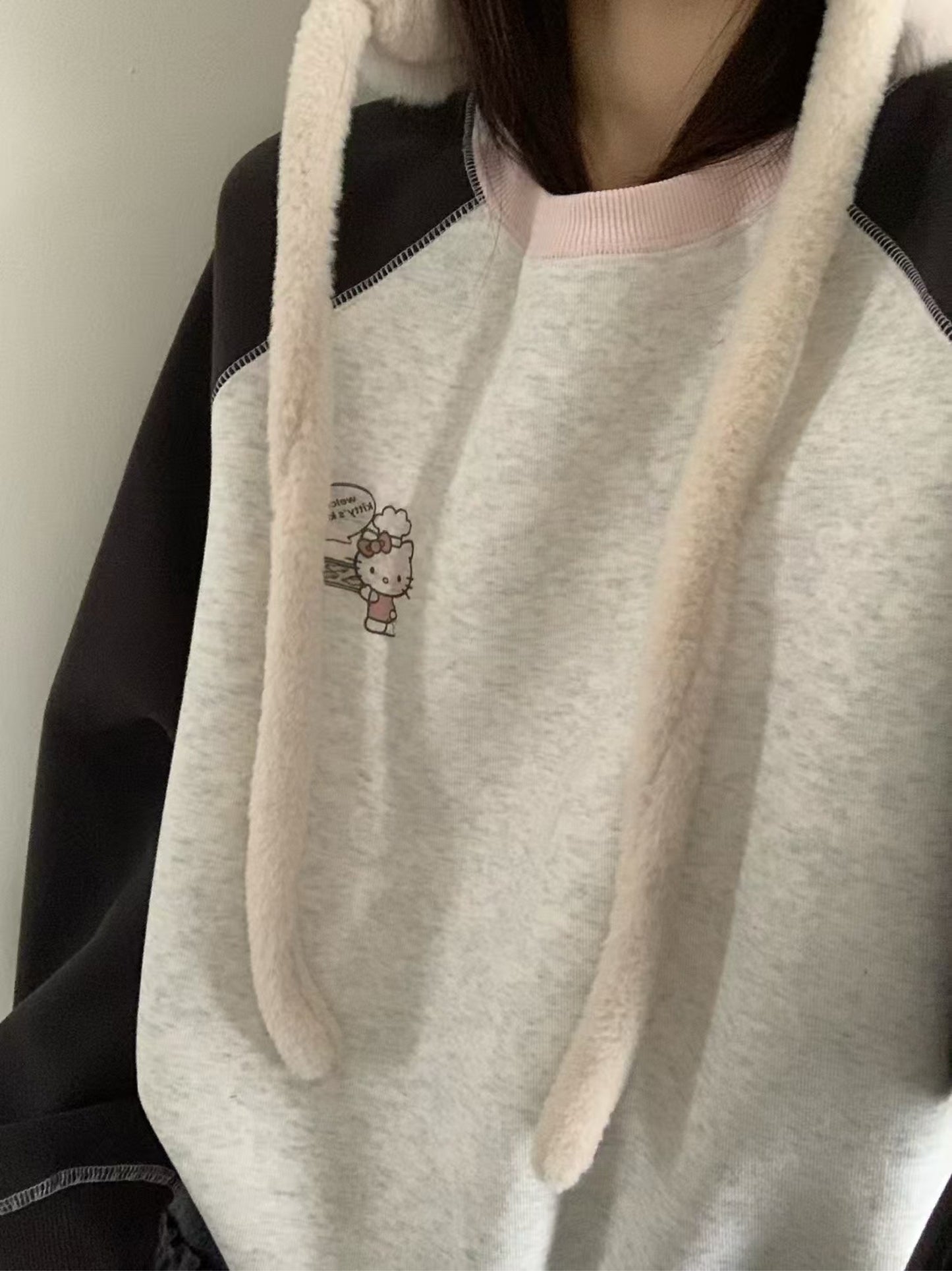 Kelly Designs Hello Kitty Fleece-Lined Cotton Hoodie 🎀🐱 (Instock)