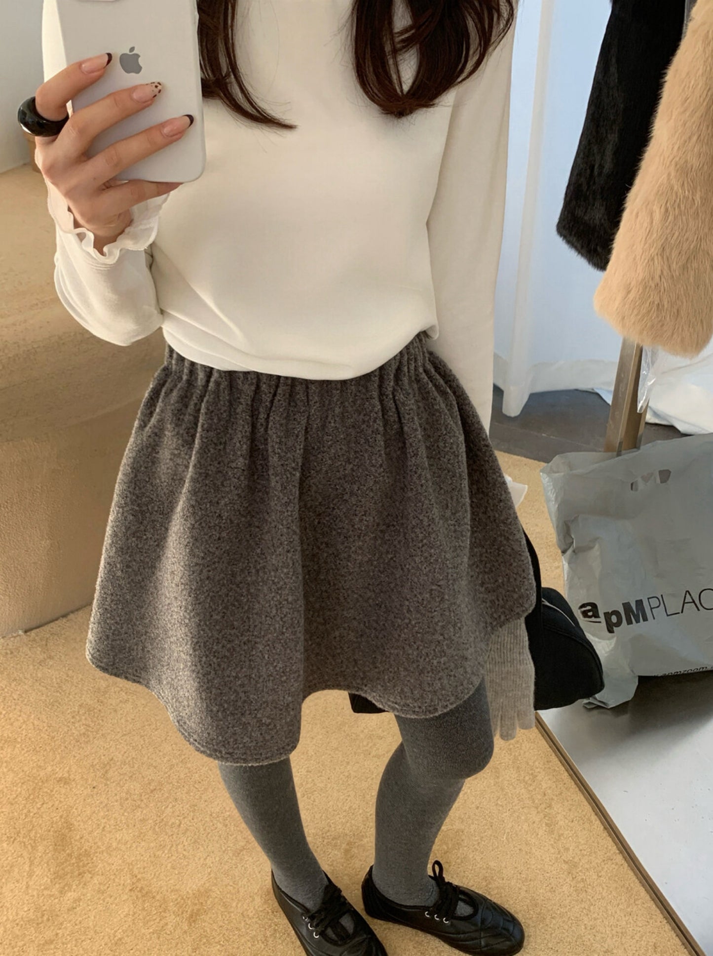 Kelly Designs Thick Wool A-Line Skirt (Instock)