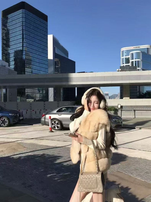 Kelly Designs Fox Fur Vest 2 colors Jacket (Instock)