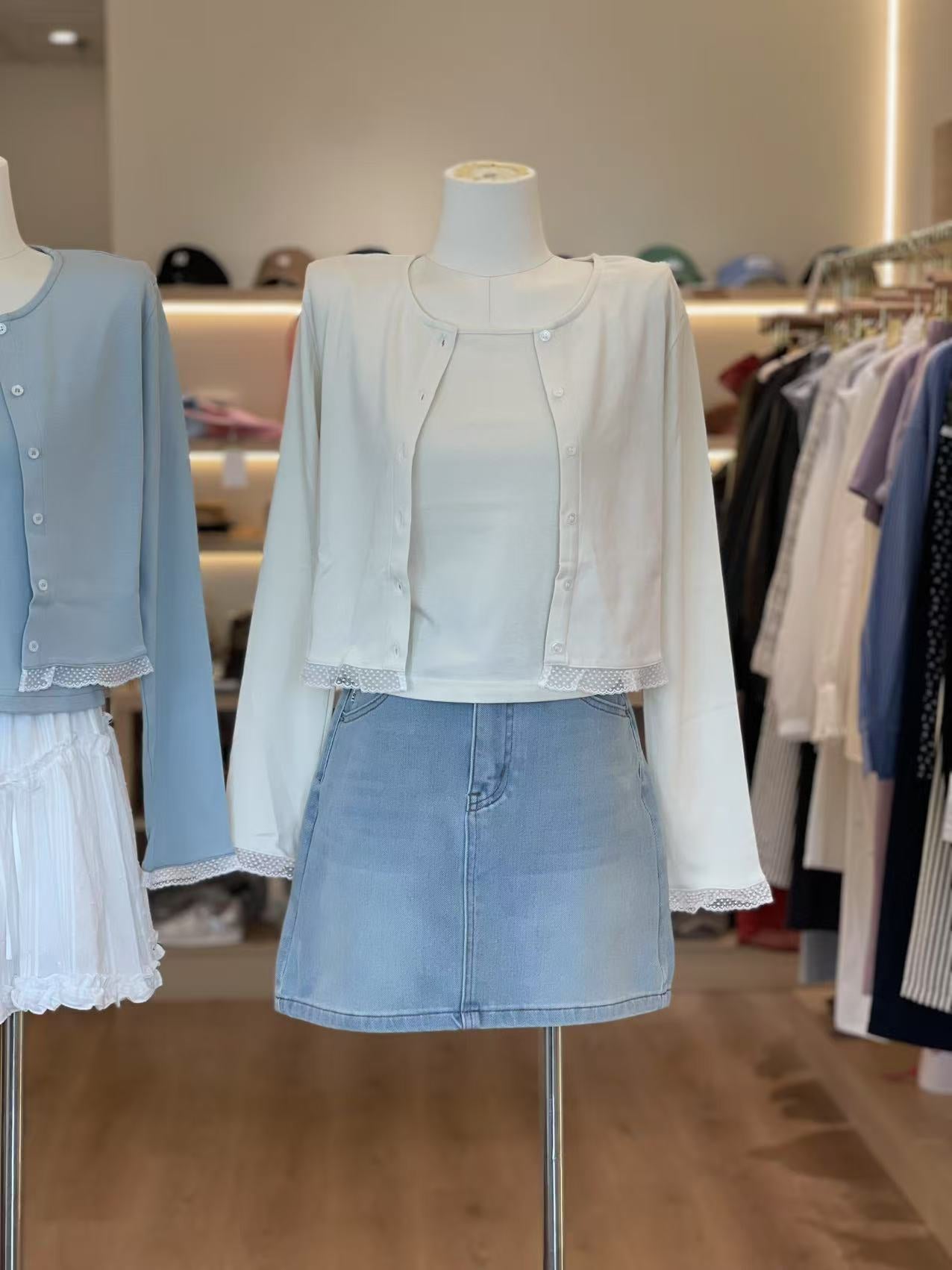 Kelly Designs Three Colors Cami Top and Cardigan Set (Instock)