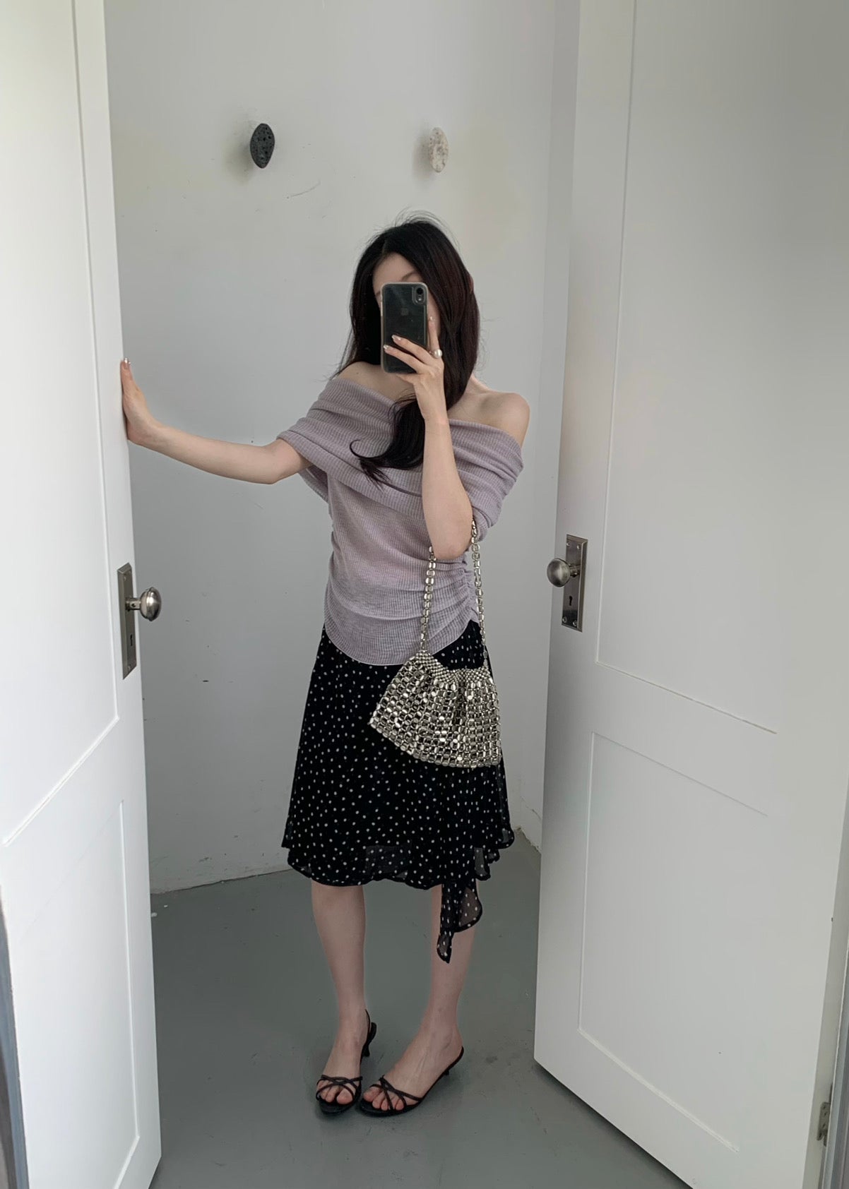 Kelly Designs Off Shoulder Knit Purple Top(Instock)