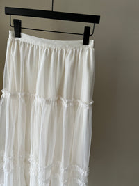 Kelly Designs Romantic Layered Tulle Maxi Skirt – White (Instock)