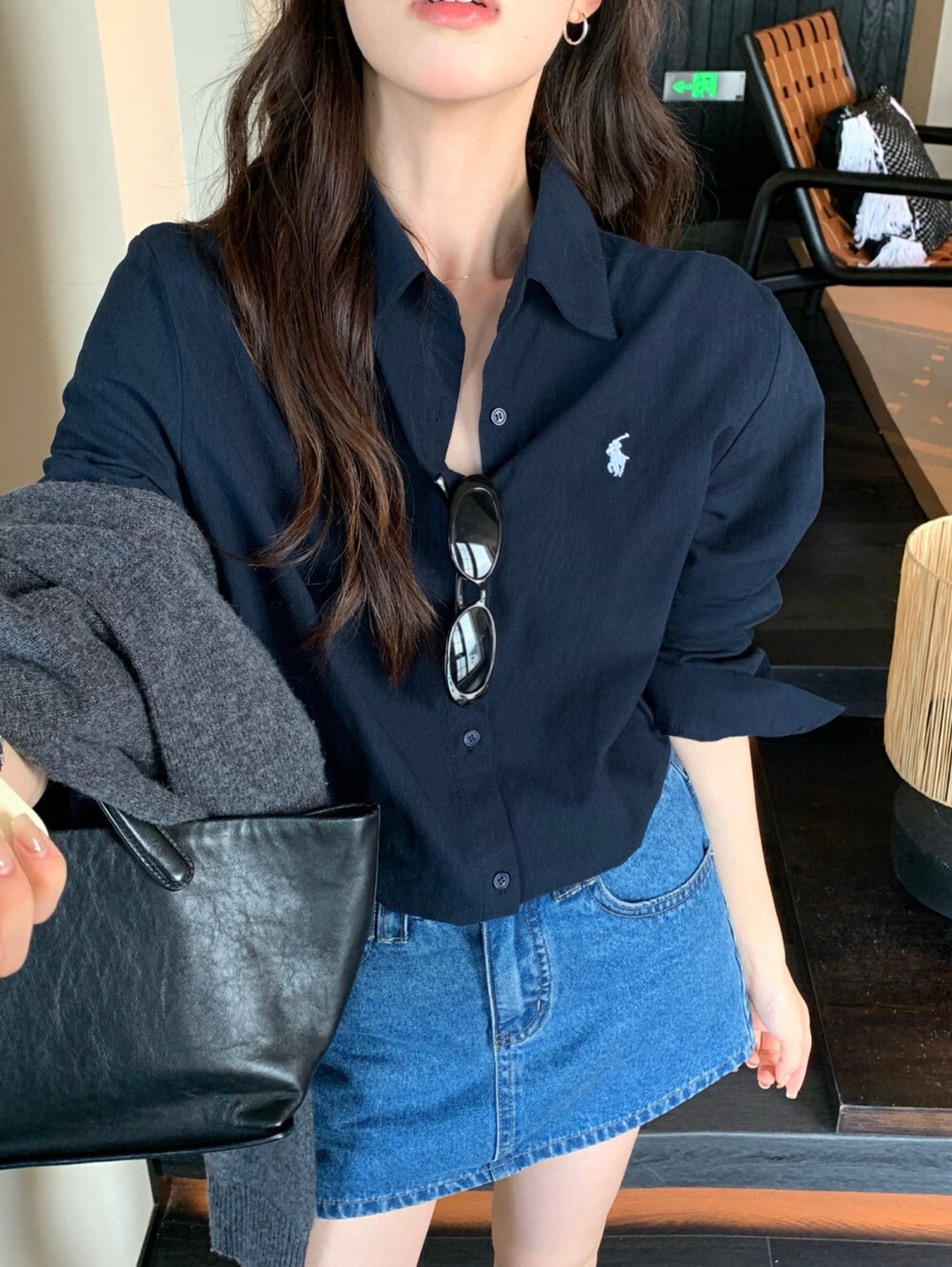 Kelly Designs Embroidery Blue Blouse (Instock)
